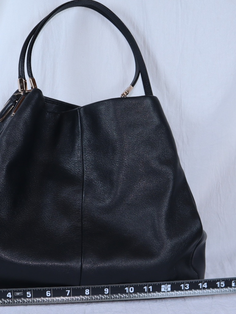 Coach Madison Phoebe Black Pebbled Leather 3 Compartment Should Bag - Picture 14 of 16